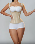 Corset Modelador Cintura Alta com Alças e Zíper