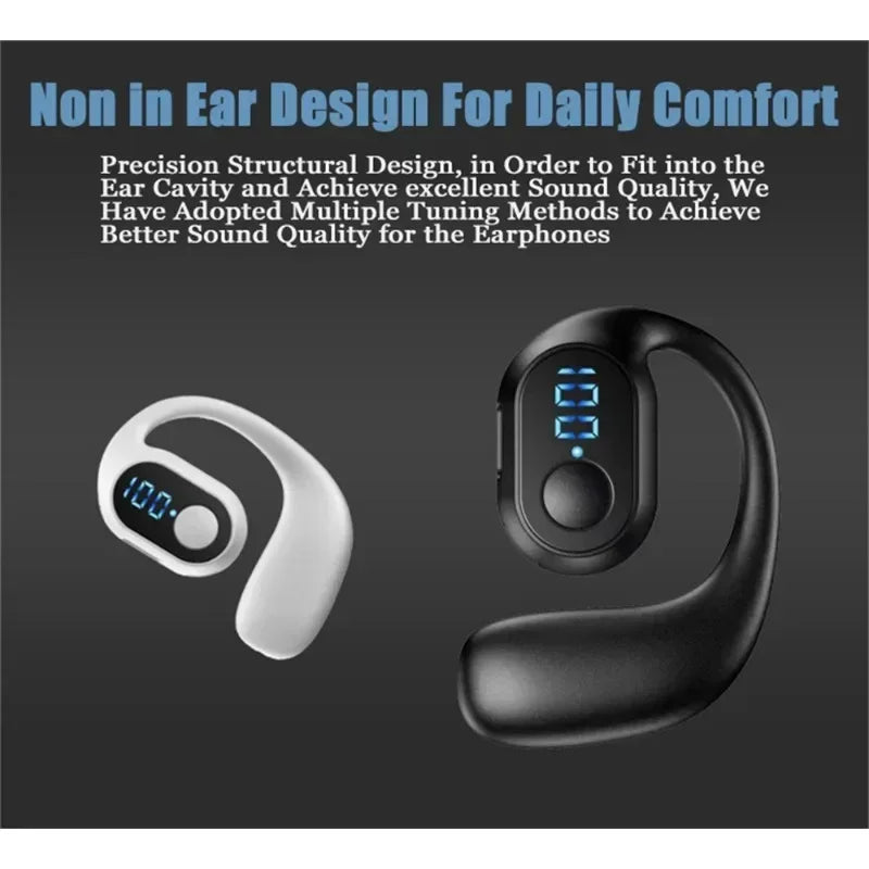 Fone de Ouvido Bluetooth com Display Digital e Controle Touch