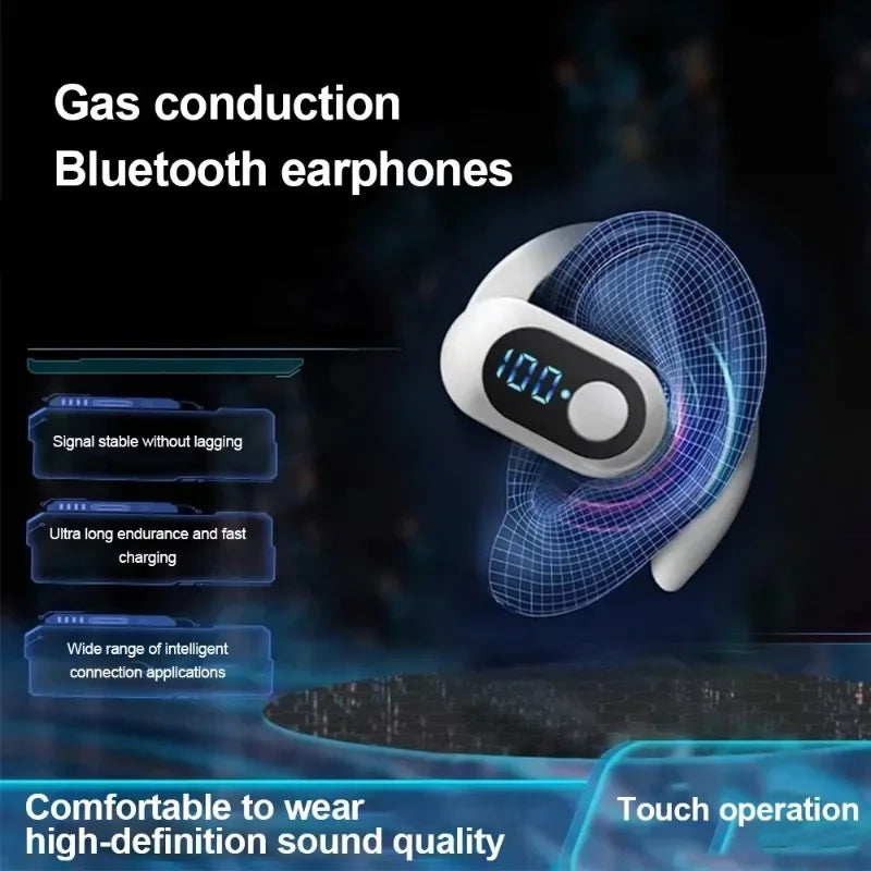 Fone de Ouvido Bluetooth com Display Digital e Controle Touch