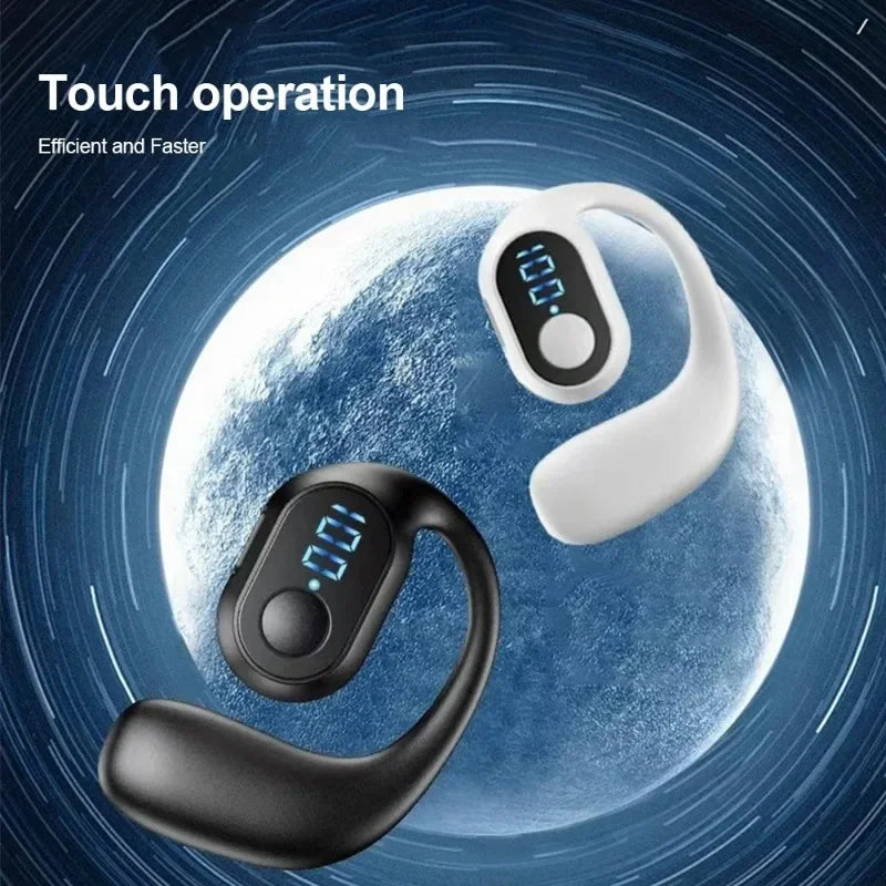 Fone de Ouvido Bluetooth com Display Digital e Controle Touch