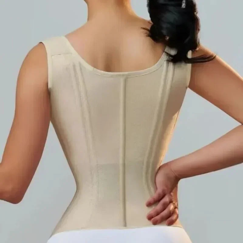Corset Modelador Cintura Alta com Alças e Zíper