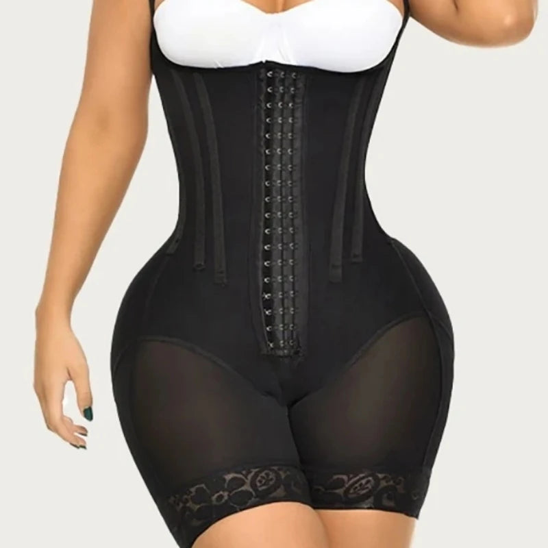 Modelador Cintura Alta com Alças e Fecho Frontal