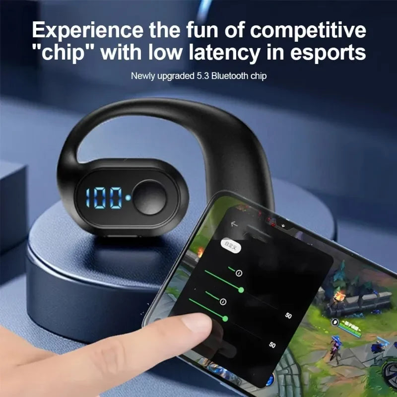 Fone de Ouvido Bluetooth com Display Digital e Controle Touch