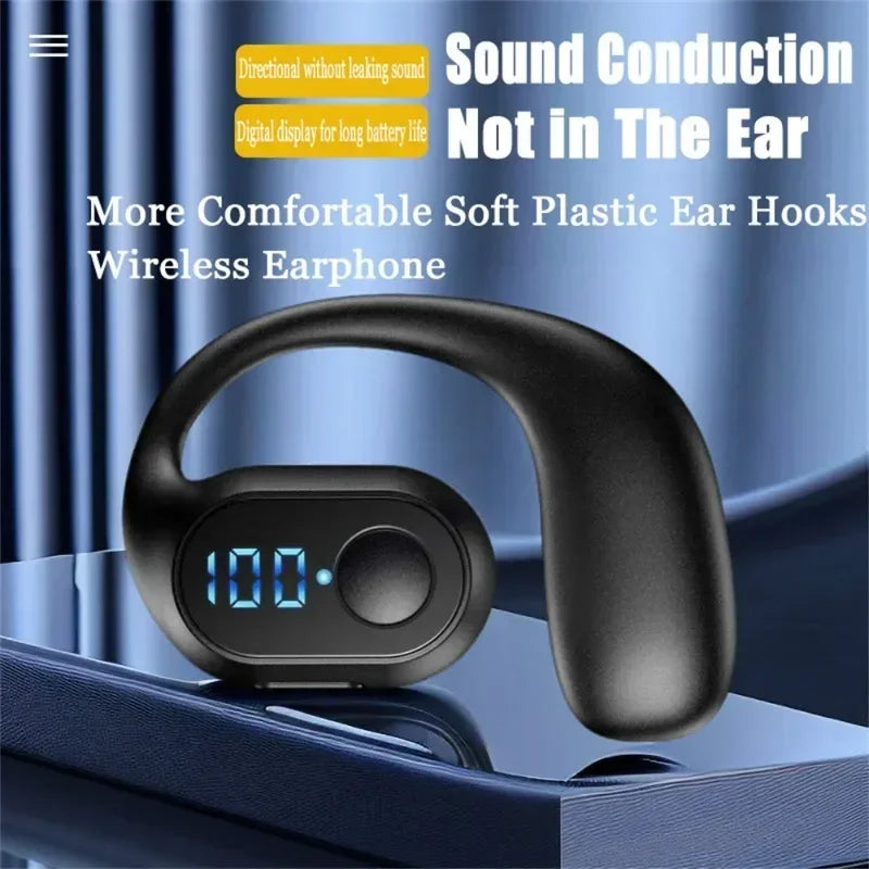 Fone de Ouvido Bluetooth com Display Digital e Controle Touch
