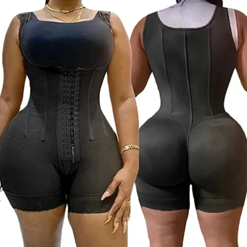 Modelador Cintura Alta com Alças e Fecho Frontal