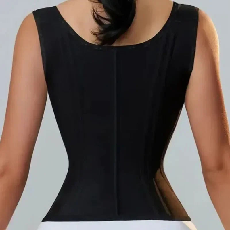 Corset Modelador Cintura Alta com Alças e Zíper